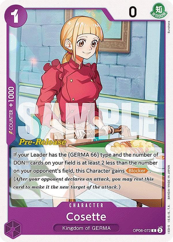 Character, Common, Kingdom of GERMA, Wings of the Captain, Wings of the Captain Pre-Release Cards Cosette [Wings of the Captain Pre-Release Cards] - Trading Card World