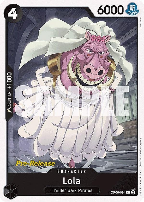 Character, Common, Thriller Bark Pirates, Wings of the Captain, Wings of the Captain Pre-Release Cards Lola [Wings of the Captain Pre-Release Cards] - Trading Card World