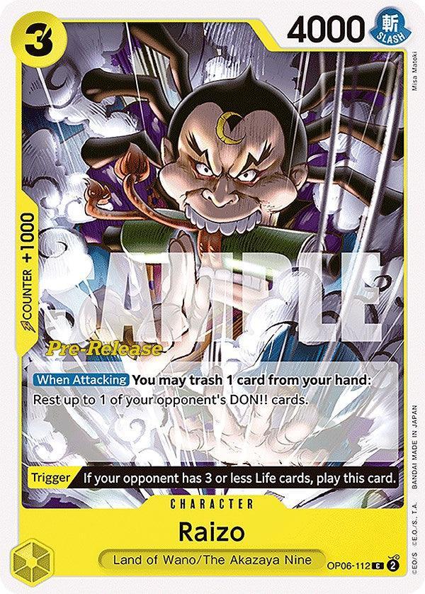 Character, Common, Land of Wano, The Akazaya Nine, Wings of the Captain, Wings of the Captain Pre-Release Cards Raizo [Wings of the Captain Pre-Release Cards] - Trading Card World