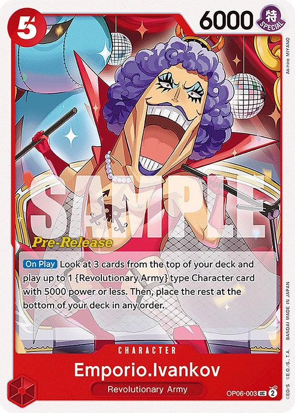 Character, Revolutionary Army, Uncommon, Wings of the Captain, Wings of the Captain Pre-Release Cards Emporio.Ivankov [Wings of the Captain Pre-Release Cards] - Trading Card World