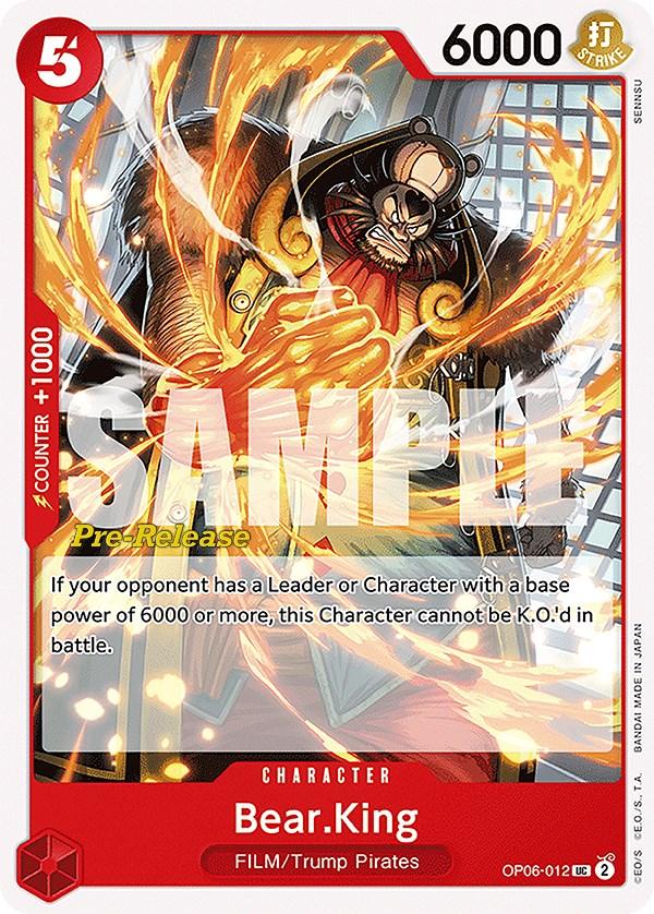 Character, FILM, Trump Pirates, Uncommon, Wings of the Captain, Wings of the Captain Pre-Release Cards Bear.King [Wings of the Captain Pre-Release Cards] - Trading Card World