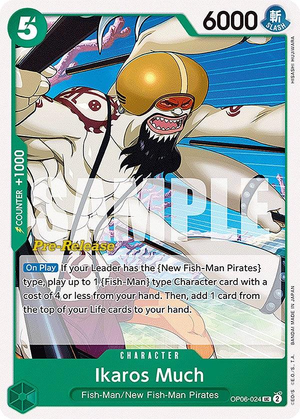 Character, Fish-Man, New Fish-Man Pirates, Uncommon, Wings of the Captain, Wings of the Captain Pre-Release Cards Ikaros Much [Wings of the Captain Pre-Release Cards] - Trading Card World