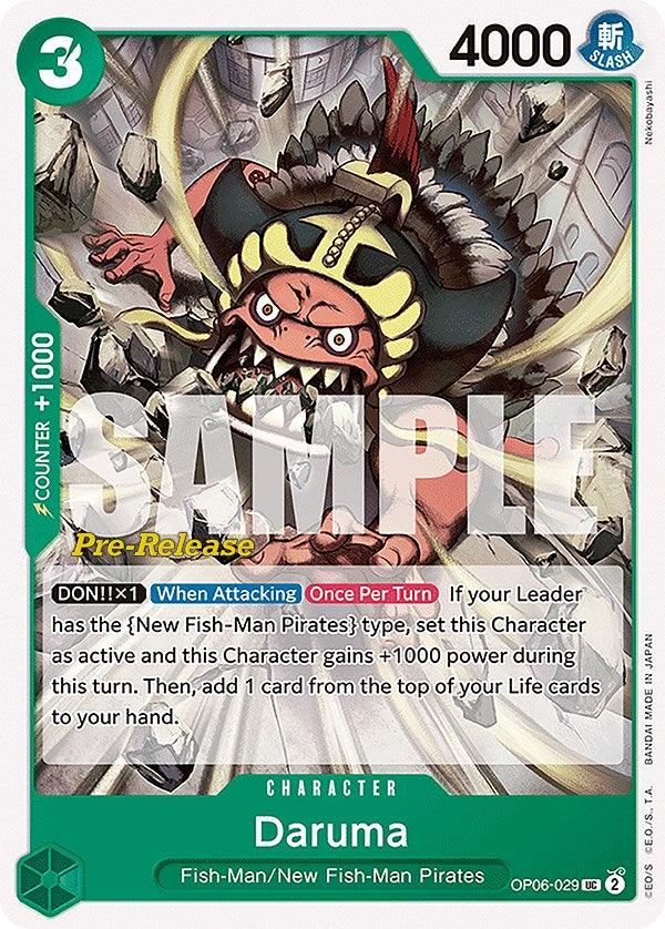 Character, Fish-Man, New Fish-Man Pirates, Uncommon, Wings of the Captain, Wings of the Captain Pre-Release Cards Daruma [Wings of the Captain Pre-Release Cards] - Trading Card World