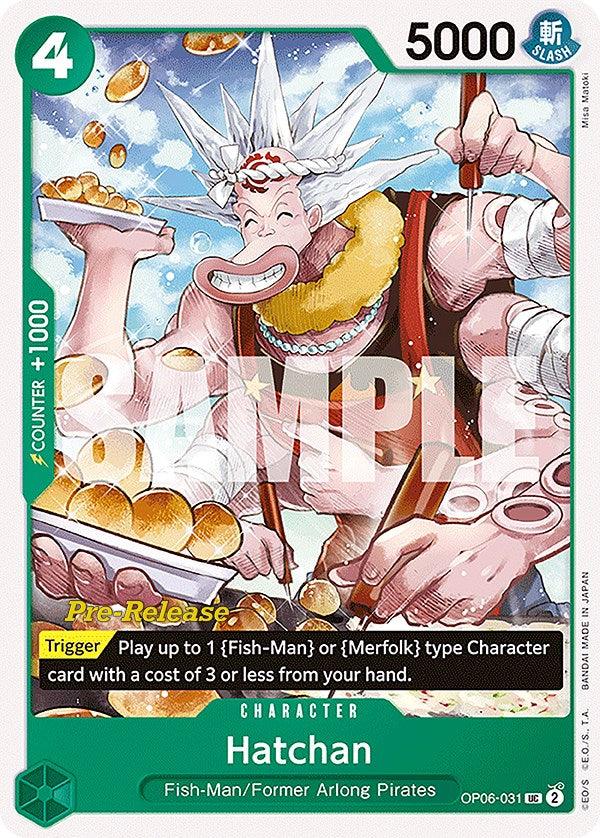 Character, Fish-Man, Former Arlong Pirates, Uncommon, Wings of the Captain, Wings of the Captain Pre-Release Cards Hatchan [Wings of the Captain Pre-Release Cards] - Trading Card World