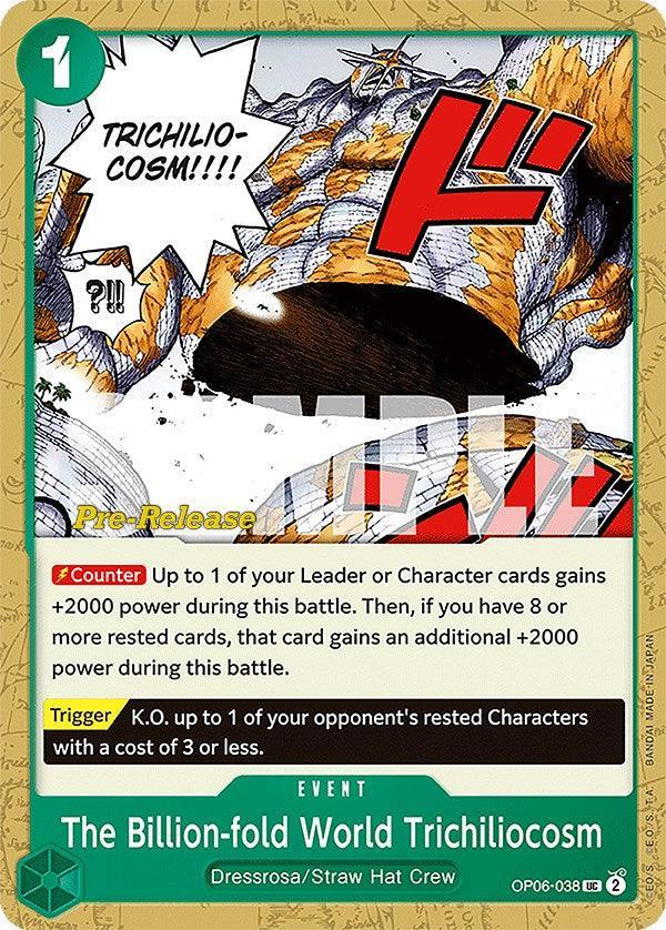 Dressrosa, Event, Straw Hat Crew, Uncommon, Wings of the Captain, Wings of the Captain Pre-Release Cards The Billion-fold World Trichiliocosm [Wings of the Captain Pre-Release Cards] - Trading Card World
