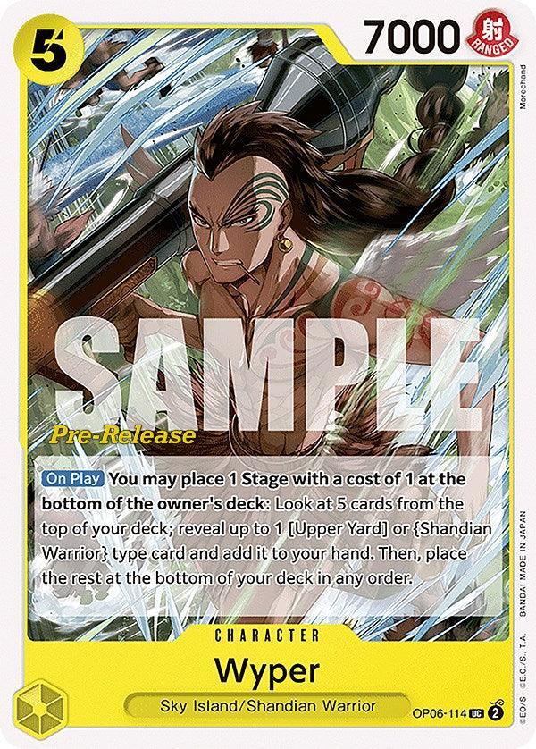 Character, Shandian Warrior, Sky Island, Uncommon, Wings of the Captain, Wings of the Captain Pre-Release Cards Wyper [Wings of the Captain Pre-Release Cards] - Trading Card World