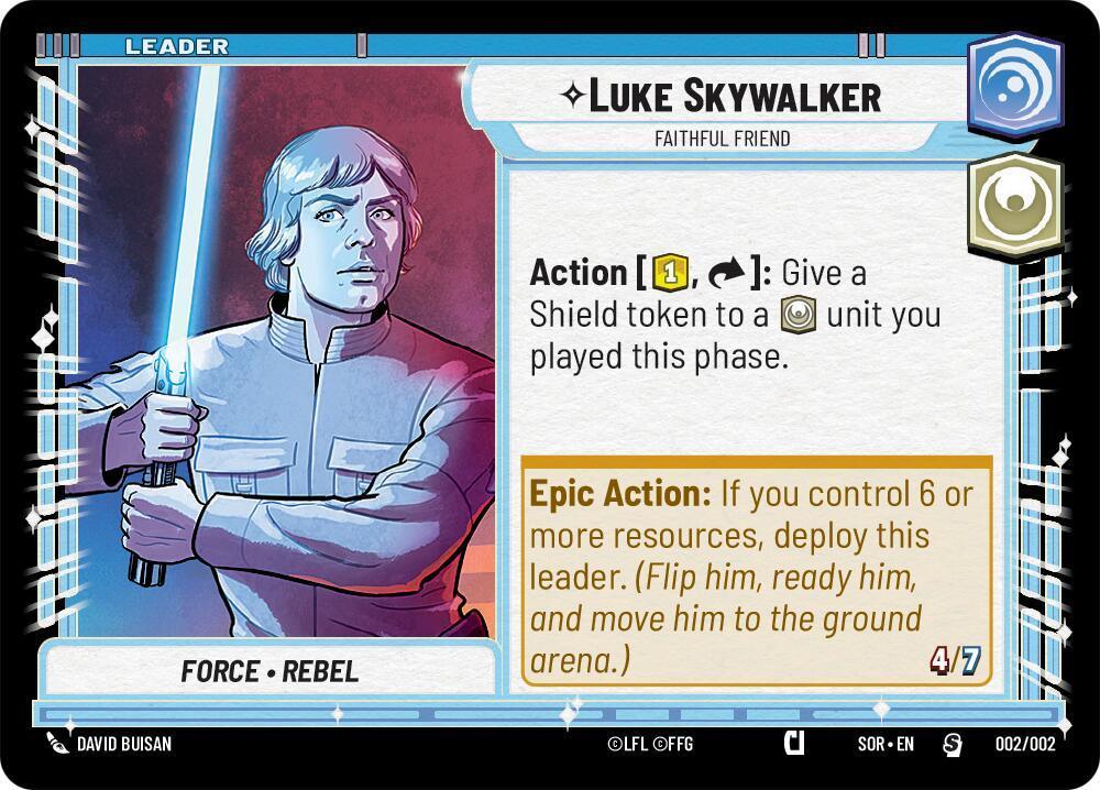  Luke Skywalker - Faithful Friend (Prerelease Promo) (002/002) [Spark of Rebellion Promos] - Trading Card World