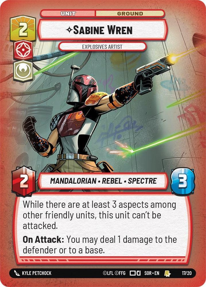  Sabine Wren - Explosives Artist (Weekly Play Promo) (17/20) [Spark of Rebellion Promos] - Trading Card World