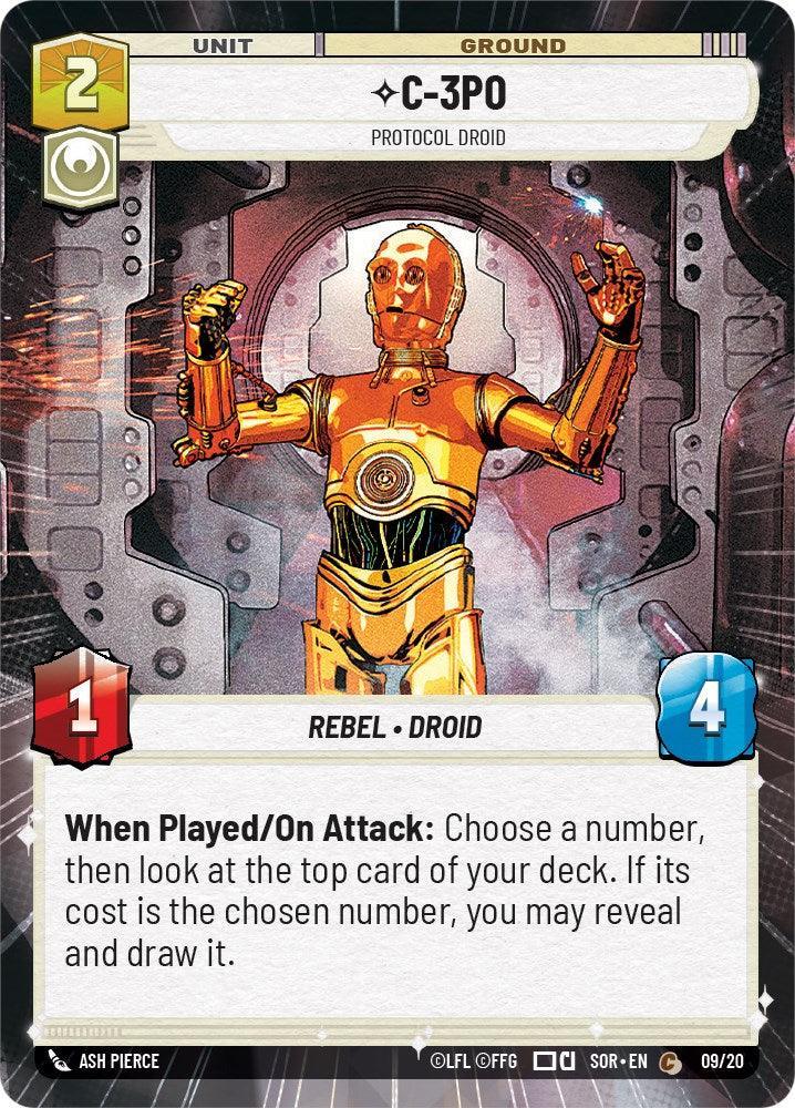  C-3PO - Protocol Droid (Hyperspace) (Weekly Play Promo) (9/20) [Spark of Rebellion Promos] - Trading Card World