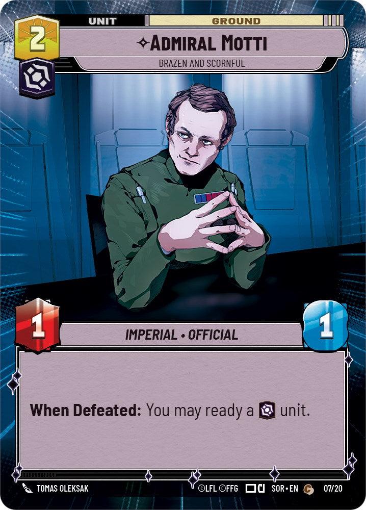  Admiral Motti - Brazen and Scornful (Hyperspace) (Weekly Play Promo) (7/20) [Spark of Rebellion Promos] - Trading Card World