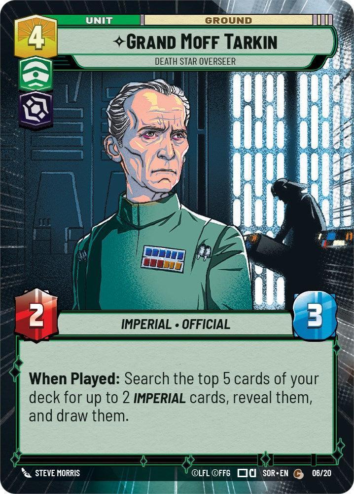  Grand Moff Tarkin - Death Star Overseer (Hyperspace) (Weekly Play Promo) (6/20) [Spark of Rebellion Promos] - Trading Card World