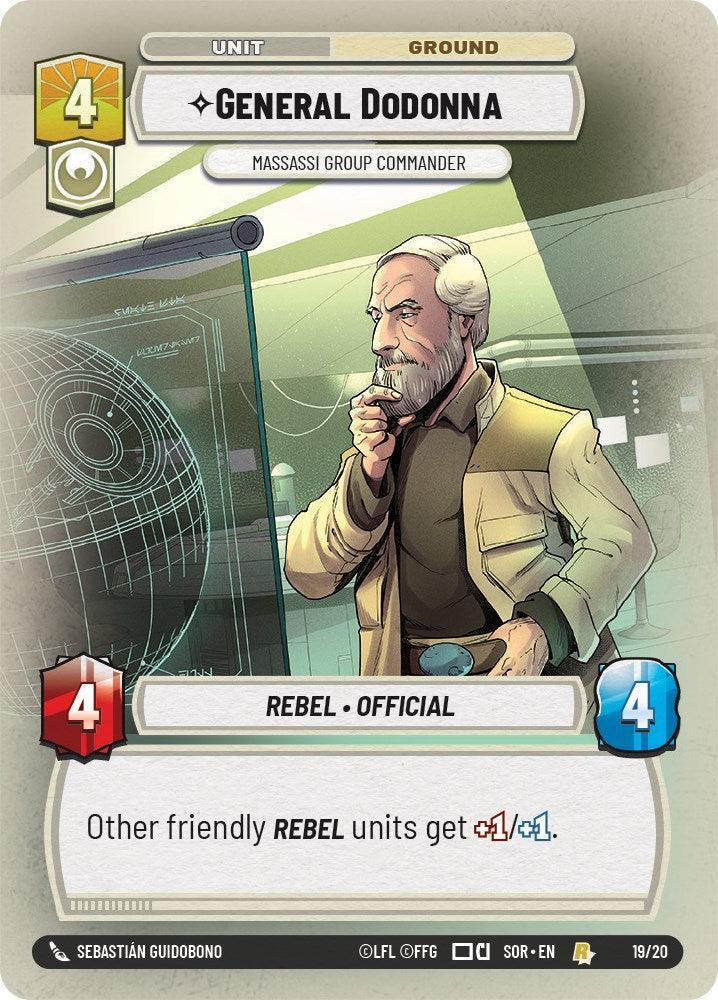  General Dodonna - Massassi Group Commander (Weekly Play Promo) (19/20) [Spark of Rebellion Promos] - Trading Card World