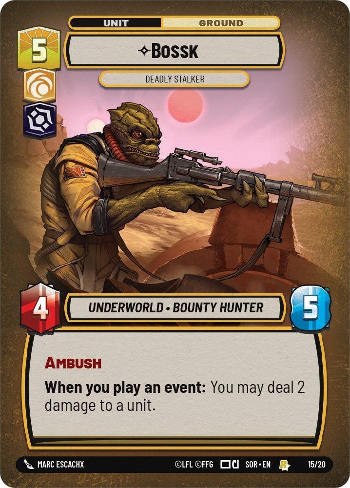  Bossk - Deadly Stalker (Weekly Play Promo) (15/20) [Spark of Rebellion Promos] - Trading Card World