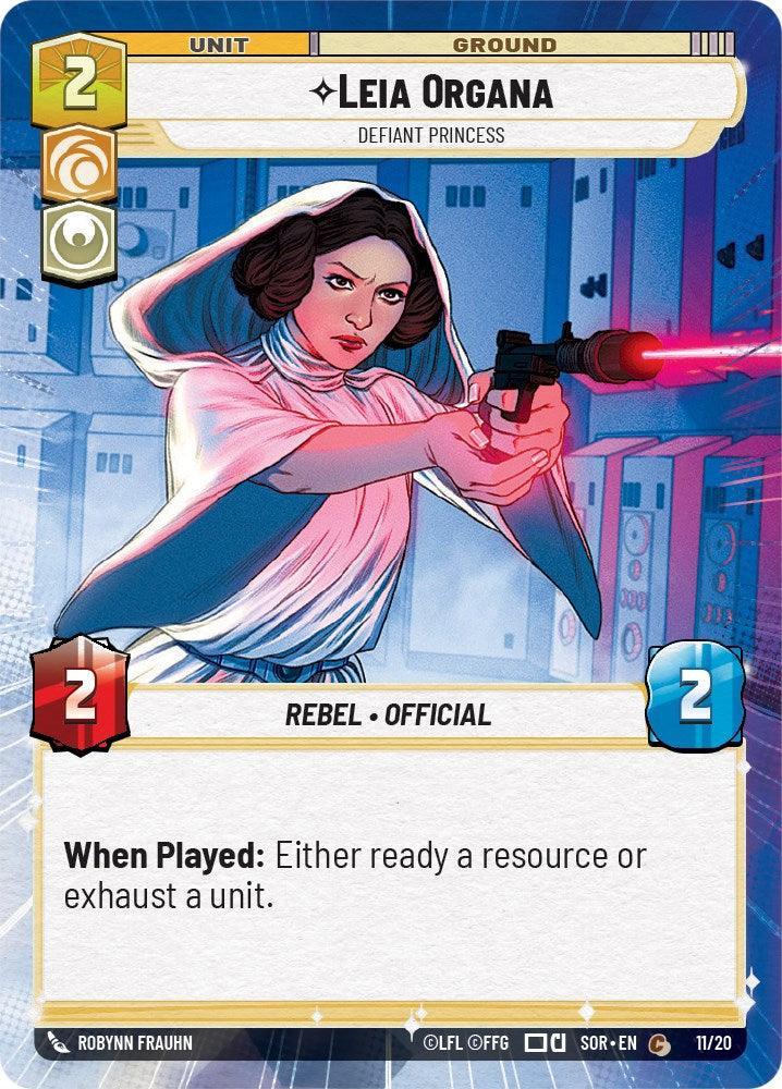  Leia Organa - Defiant Princess (Weekly Play Promo) (11/20) [Spark of Rebellion Promos] - Trading Card World
