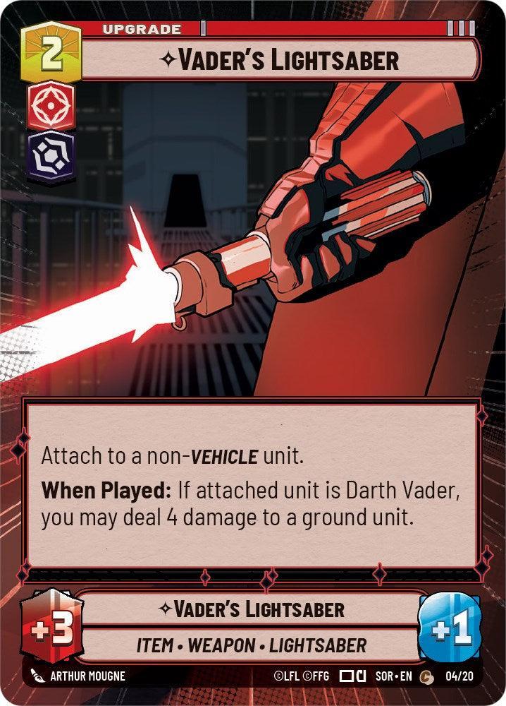  Vader's Lightsaber (Hyperspace) (Weekly Play Promo) (4/20) [Spark of Rebellion Promos] - Trading Card World