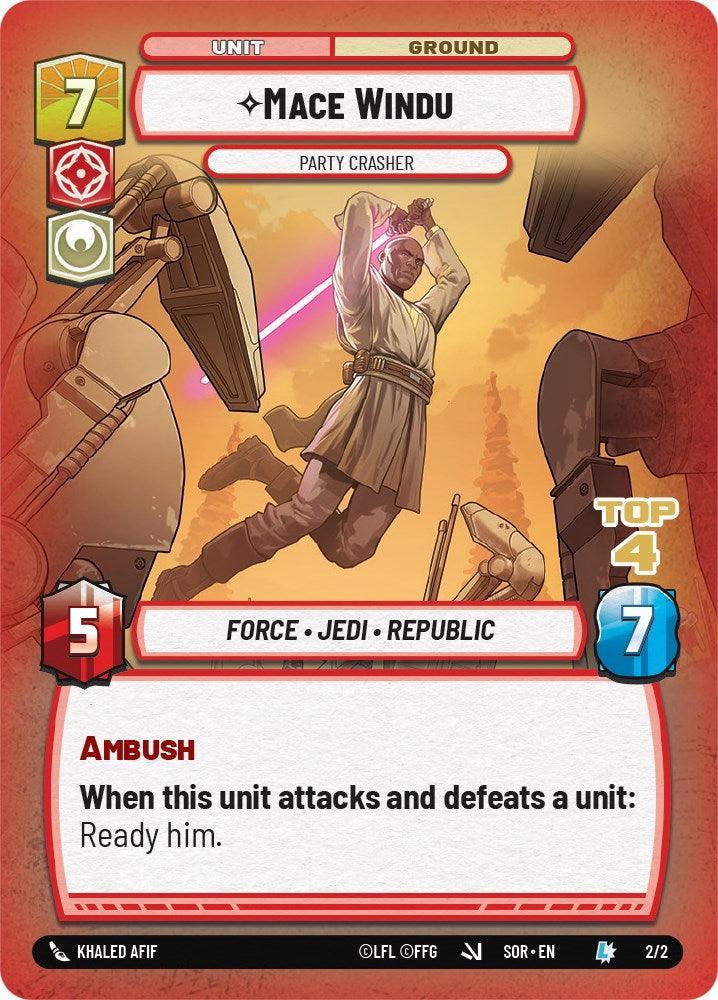  Mace Windu - Party Crasher (Top 4) (2/2) [Spark of Rebellion Promos] - Trading Card World