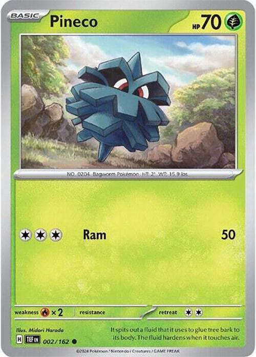 Scarlet & Violet: Temporal Forces Pineco (002/162) [Scarlet & Violet: Temporal Forces] - Trading Card World