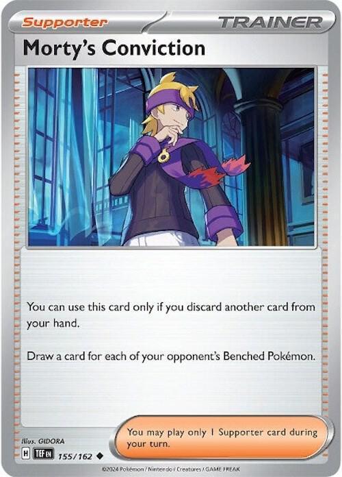 Scarlet & Violet: Temporal Forces Morty's Conviction (155/162) [Scarlet & Violet: Temporal Forces] - Trading Card World