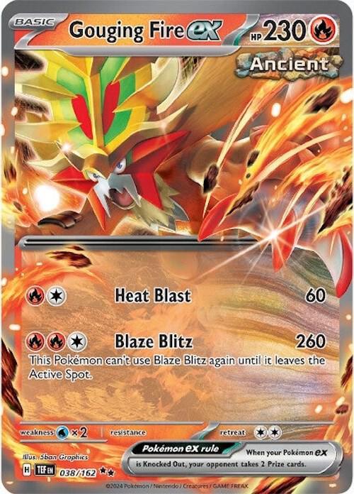 Scarlet & Violet: Temporal Forces Gouging Fire ex (038/162) [Scarlet & Violet: Temporal Forces] - Trading Card World