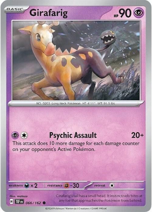 Scarlet & Violet: Temporal Forces Girafarig (066/162) [Scarlet & Violet: Temporal Forces] - Trading Card World