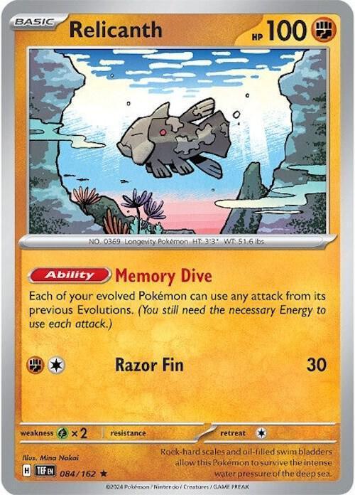 Scarlet & Violet: Temporal Forces Relicanth (084/162) [Scarlet & Violet: Temporal Forces] - Trading Card World