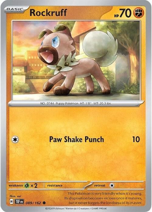 Scarlet & Violet: Temporal Forces Rockruff (089/162) [Scarlet & Violet: Temporal Forces] - Trading Card World