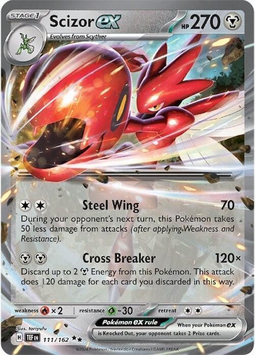 Scarlet & Violet: Temporal Forces Scizor ex (111/162) [Scarlet & Violet: Temporal Forces] - Trading Card World