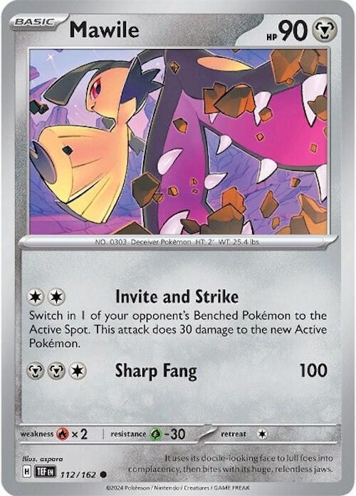 112, Scarlet & Violet: Temporal Forces Mawile (112/162) [Scarlet & Violet: Temporal Forces] - Trading Card World
