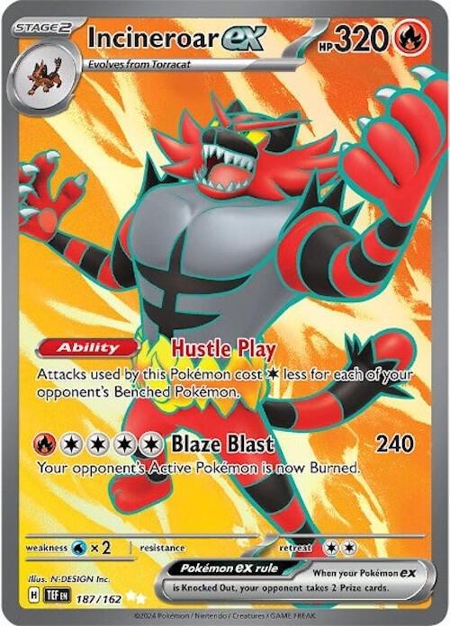 Scarlet & Violet: Temporal Forces Incineroar ex (187/162) [Scarlet & Violet: Temporal Forces] - Trading Card World