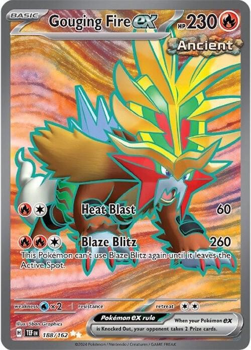 Scarlet & Violet: Temporal Forces Gouging Fire ex (188/162) [Scarlet & Violet: Temporal Forces] - Trading Card World