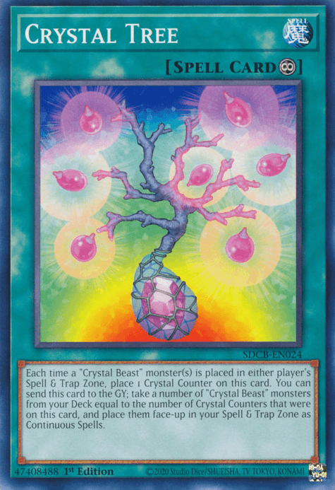 1st Edition, Common, Continuous Spell, Spell, Structure Deck: Legend of the Crystal Beasts Crystal Tree [SDCB-EN024] Common - Trading Card World