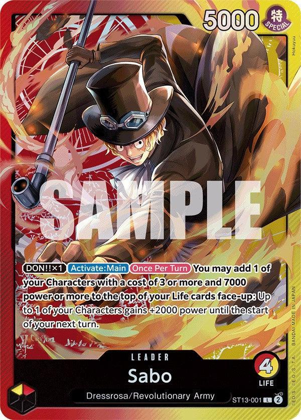 Dressrosa, Leader, Revolutionary Army, Starter Decks, Ultra Deck: The Three Brothers Sabo [Ultra Deck: The Three Brothers] - Trading Card World