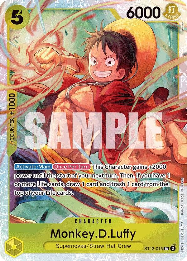 Character, Starter Decks, Straw Hat Crew, Super Rare, Supernovas, Ultra Deck: The Three Brothers Monkey.D.Luffy [Ultra Deck: The Three Brothers] - Trading Card World