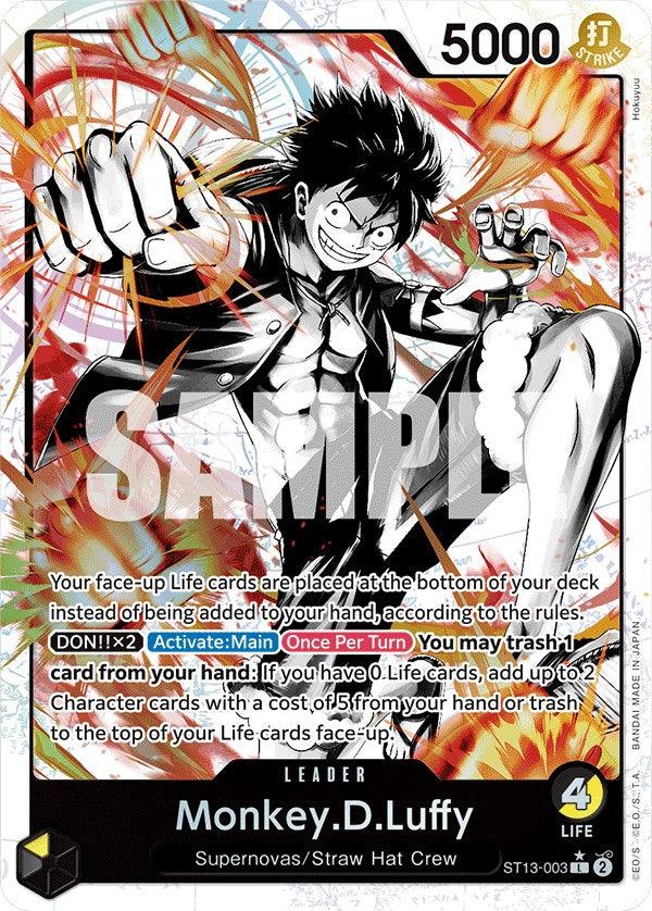 Leader, Starter Decks, Straw Hat Crew, Supernovas, Ultra Deck: The Three Brothers Monkey.D.Luffy (Parallel) [Ultra Deck: The Three Brothers] - Trading Card World