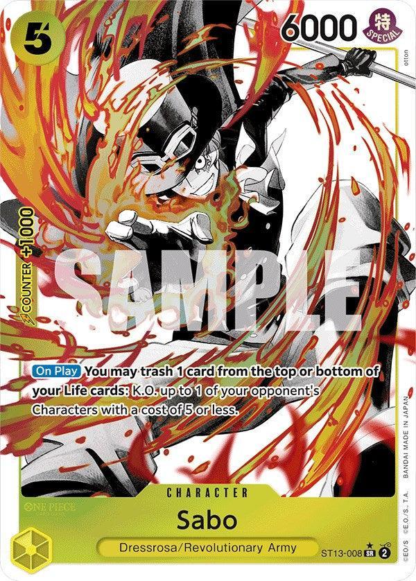 Character, Dressrosa, Revolutionary Army, Starter Decks, Super Rare, Ultra Deck: The Three Brothers Sabo (Parallel) [Ultra Deck: The Three Brothers] - Trading Card World