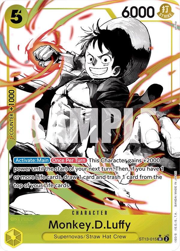 Character, Starter Decks, Straw Hat Crew, Super Rare, Supernovas, Ultra Deck: The Three Brothers Monkey.D.Luffy (Parallel) [Ultra Deck: The Three Brothers] - Trading Card World