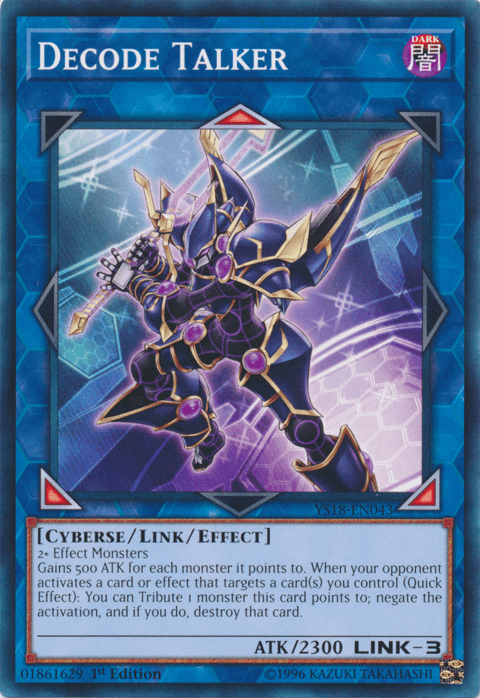 1st Edition, Common, Cyberse, Dark, Link/Effect Monster, Starter Deck: Codebreaker Decode Talker [YS18-EN043] Common - Trading Card World