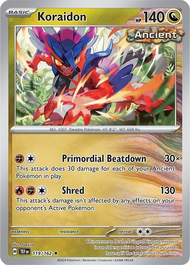 119, Scarlet & Violet: Temporal Forces Koraidon (119/162) (Theme Deck Exclusive) [Scarlet & Violet: Temporal Forces] - Trading Card World