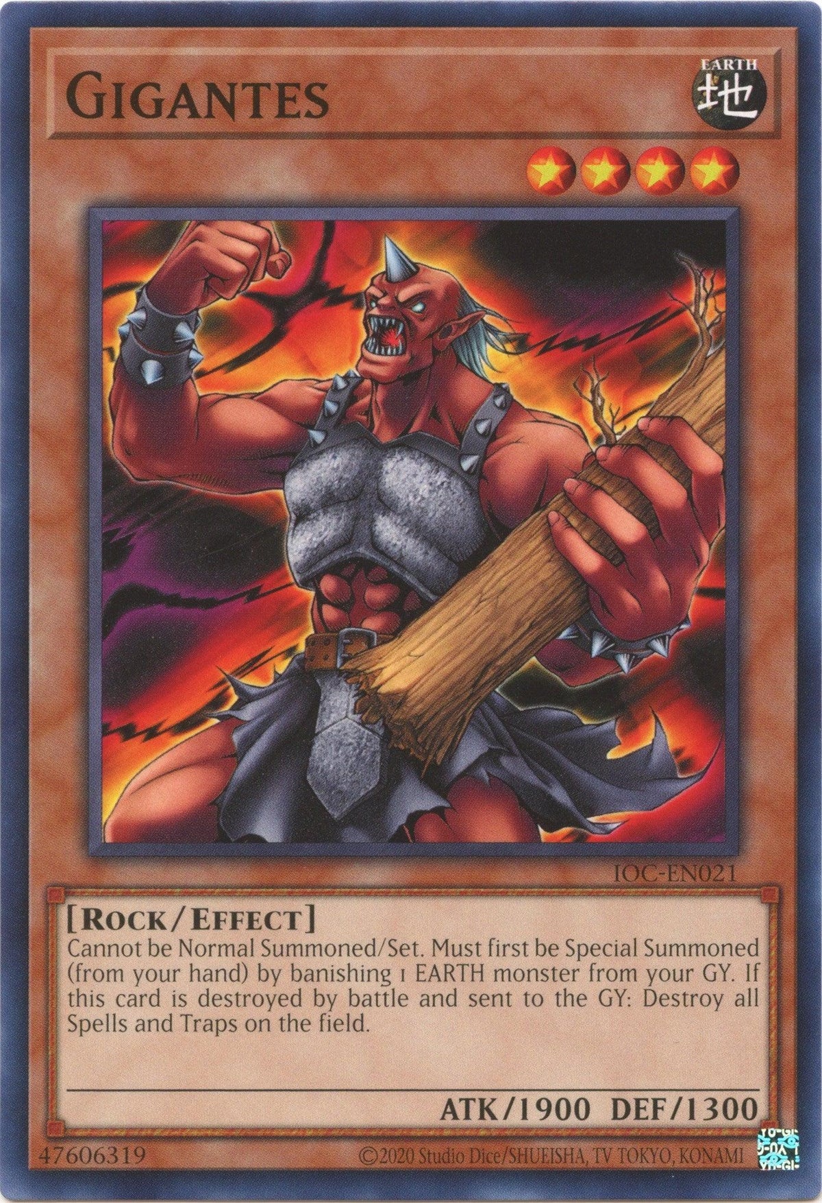 Common, Earth, Effect Monster, Invasion of Chaos (25th Anniversary Edition), Rock, Unlimited Gigantes (25th Anniversary) [IOC-EN021] Common - Trading Card World