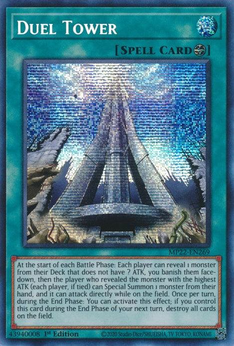 1st Edition, 2022 Tin of the Pharaoh's Gods, Field Spell, Prismatic Secret Rare, Spell Duel Tower [MP22-EN269] Prismatic Secret Rare - Trading Card World