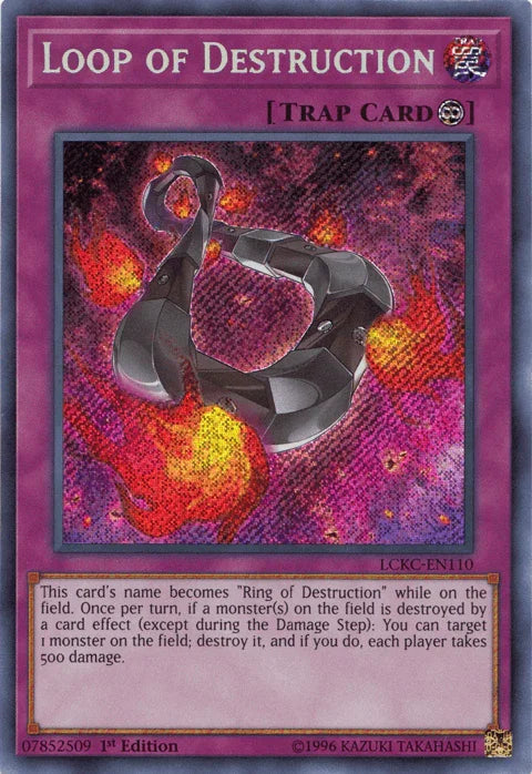 1st Edition, Continuous Trap, Legendary Collection Kaiba, Secret Rare, Trap, Unlimited Loop of Destruction [LCKC-EN110] Secret Rare - Trading Card World
