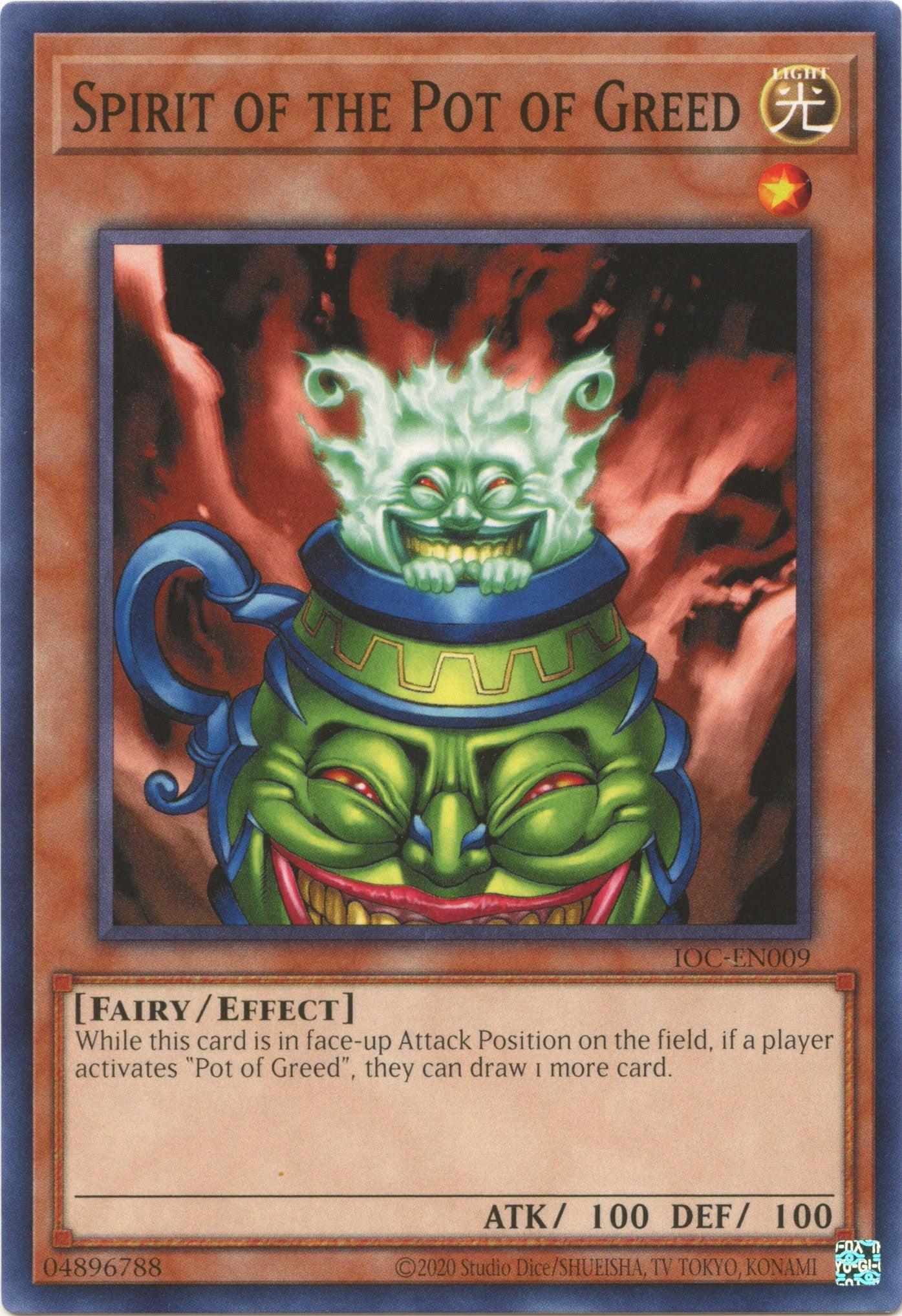 Common, Effect Monster, Fairy, Invasion of Chaos (25th Anniversary Edition), Light, Unlimited Spirit of the Pot of Greed (25th Anniversary) [IOC-EN009] Common - Trading Card World