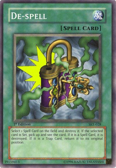 1st Edition, Common, Normal Spell, Spell, Starter Deck: Kaiba Evolution, Unlimited De-Spell [SKE-028] Common - Trading Card World