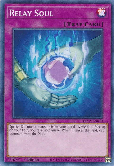 1st Edition, Common, Dragons of Legend: The Complete Series, Normal Trap, Trap Relay Soul [DLCS-EN010] Common - Trading Card World