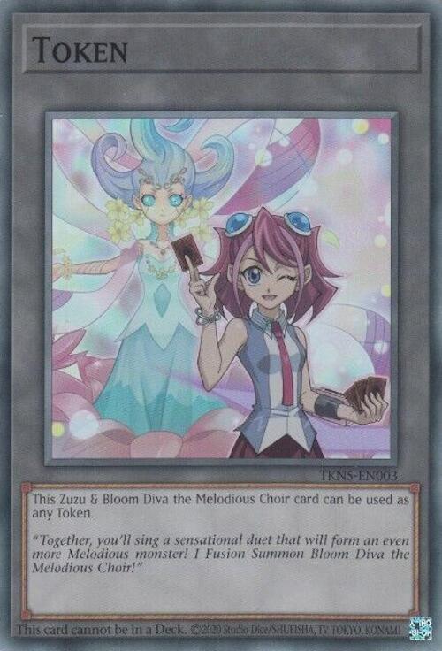 Legacy of Destruction, Super Rare, Token Monster, Unlimited Token: Zuzu and Bloom Diva the Melodious Choir [TKN5-EN003] Super Rare - Trading Card World