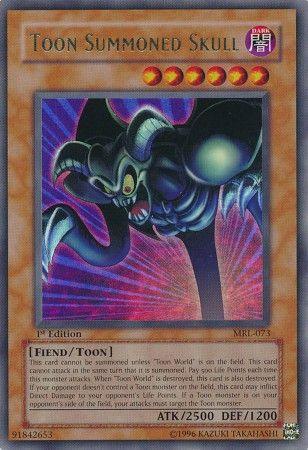 1st Edition, Dark, Fiend, Magic Ruler, Toon Monster, Ultra Rare, Unlimited Toon Summoned Skull [MRL-073] Ultra Rare - Trading Card World