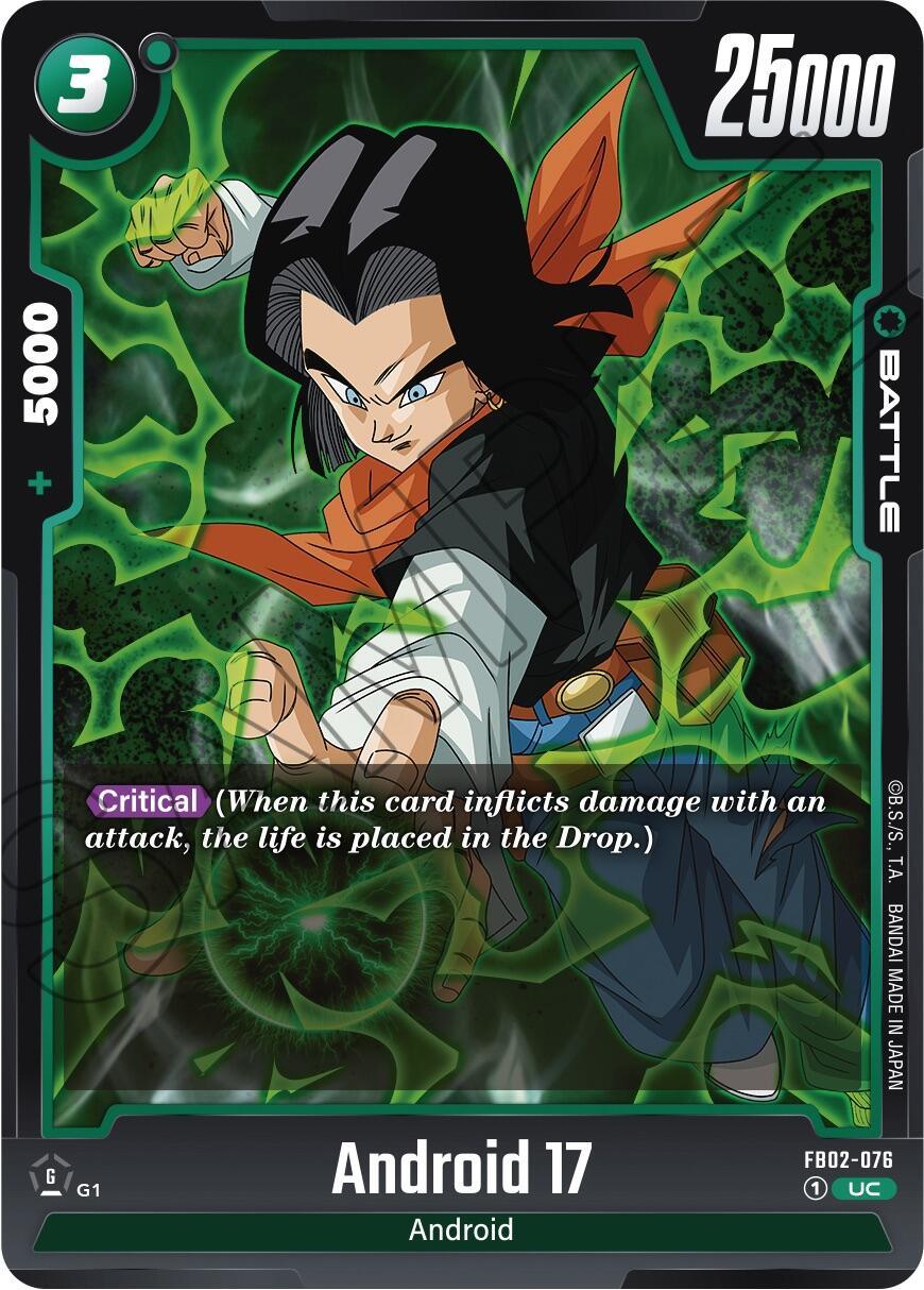  Android 17 (FB02-076) [Blazing Aura] - Trading Card World