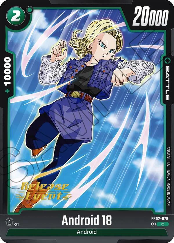  Android 18 (FB02-078) [Blazing Aura Pre-Release Cards] - Trading Card World
