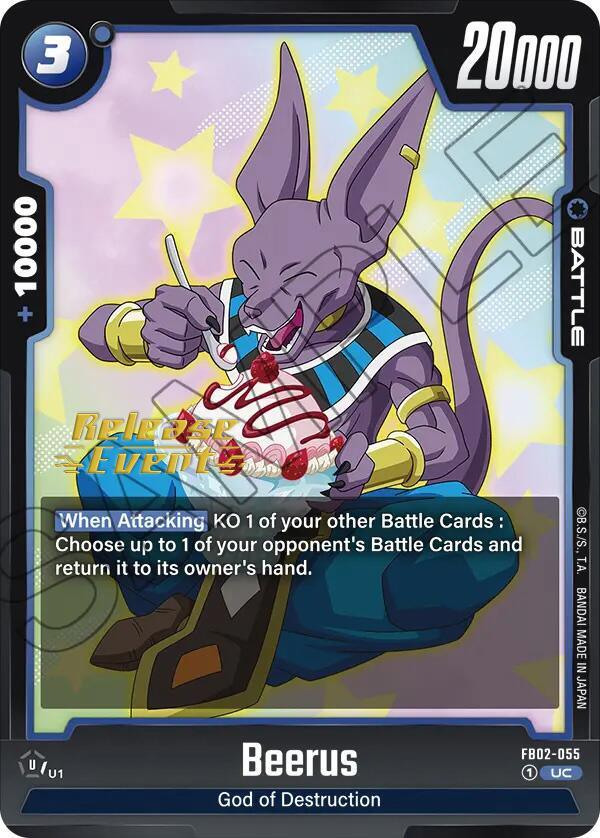  Beerus (FB02-055) [Blazing Aura Pre-Release Cards] - Trading Card World