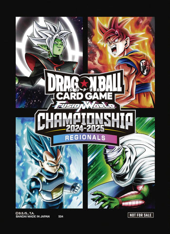 Dragon Ball Super: Fusion World - Card Sleeves (Championship 2024-2025 Regionals) (64-Pack)